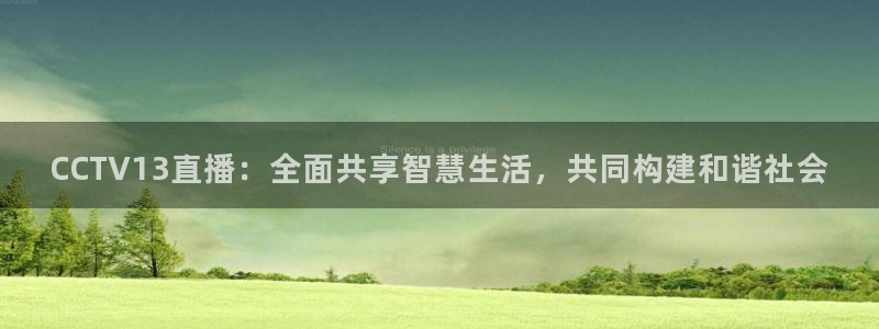 咪咕视频体育直播郑钦文今天：CCTV13直播：全面共享智慧生活，共同构建和谐社会